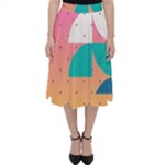 Abstract Geometric Bauhaus Polka Dots Retro Memphis Art Classic Midi Skirt