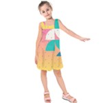 Abstract Geometric Bauhaus Polka Dots Retro Memphis Art Kids  Sleeveless Dress