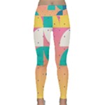 Abstract Geometric Bauhaus Polka Dots Retro Memphis Art Lightweight Velour Classic Yoga Leggings
