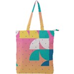 Abstract Geometric Bauhaus Polka Dots Retro Memphis Art Double Zip Up Tote Bag
