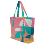 Abstract Geometric Bauhaus Polka Dots Retro Memphis Art Zip Up Canvas Bag