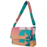 Abstract Geometric Bauhaus Polka Dots Retro Memphis Art Full Print Messenger Bag (L)