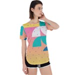 Abstract Geometric Bauhaus Polka Dots Retro Memphis Art Perpetual Short Sleeve T-Shirt
