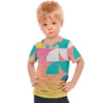 Abstract Geometric Bauhaus Polka Dots Retro Memphis Art Kids  Sports T-Shirt