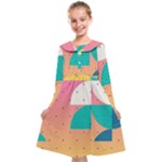 Abstract Geometric Bauhaus Polka Dots Retro Memphis Art Kids  Midi Sailor Dress