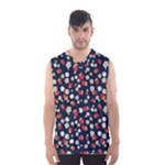Flowers Pattern Floral Antique Floral Nature Flower Graphic Men s Basketball Tank Top