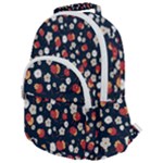 Flowers Pattern Floral Antique Floral Nature Flower Graphic Rounded Multi Pocket Backpack