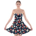 Flowers Pattern Floral Antique Floral Nature Flower Graphic Strapless Bra Top Dress