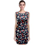 Flowers Pattern Floral Antique Floral Nature Flower Graphic Classic Sleeveless Midi Dress