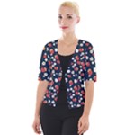 Flowers Pattern Floral Antique Floral Nature Flower Graphic Cropped Button Cardigan