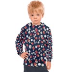 Flowers Pattern Floral Antique Floral Nature Flower Graphic Kids  Hooded Pullover