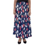 Flowers Pattern Floral Antique Floral Nature Flower Graphic Flared Maxi Skirt