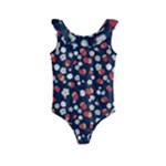 Flowers Pattern Floral Antique Floral Nature Flower Graphic Kids  Frill Swimsuit