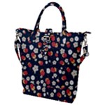 Flowers Pattern Floral Antique Floral Nature Flower Graphic Buckle Top Tote Bag