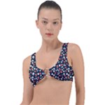 Flowers Pattern Floral Antique Floral Nature Flower Graphic Ring Detail Bikini Top