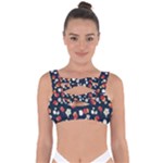 Flowers Pattern Floral Antique Floral Nature Flower Graphic Bandaged Up Bikini Top