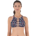 Flowers Pattern Floral Antique Floral Nature Flower Graphic Perfectly Cut Out Bikini Top
