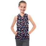 Flowers Pattern Floral Antique Floral Nature Flower Graphic Kids  Sleeveless Hoodie