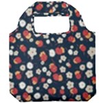 Flowers Pattern Floral Antique Floral Nature Flower Graphic Foldable Grocery Recycle Bag