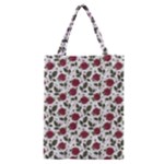 Roses Flowers Leaves Pattern Scrapbook Paper Floral Background Classic Tote Bag