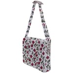 Roses Flowers Leaves Pattern Scrapbook Paper Floral Background Cross Body Office Bag