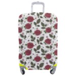 Roses Flowers Leaves Pattern Scrapbook Paper Floral Background Luggage Cover (Medium)