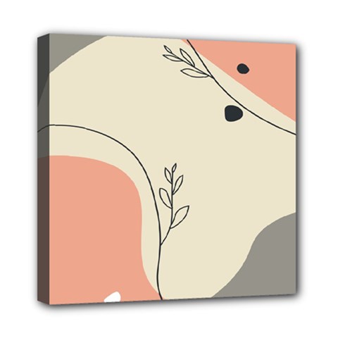 Pattern Line Art Texture Minimalist Design Mini Canvas 8  x 8  (Stretched) from ZippyPress