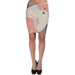 Pattern Line Art Texture Minimalist Design Bodycon Skirt