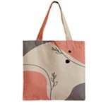 Pattern Line Art Texture Minimalist Design Zipper Grocery Tote Bag