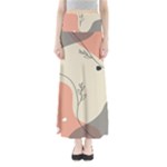 Pattern Line Art Texture Minimalist Design Full Length Maxi Skirt