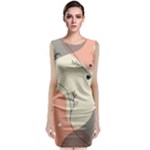 Pattern Line Art Texture Minimalist Design Classic Sleeveless Midi Dress