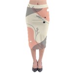 Pattern Line Art Texture Minimalist Design Midi Pencil Skirt