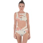 Pattern Line Art Texture Minimalist Design Bandaged Up Bikini Set 