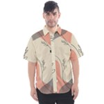 Pattern Line Art Texture Minimalist Design Men s Short Sleeve Shirt