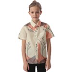 Pattern Line Art Texture Minimalist Design Kids  Short Sleeve Shirt