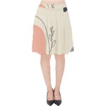 Pattern Line Art Texture Minimalist Design Velvet High Waist Skirt