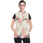 Pattern Line Art Texture Minimalist Design Women s Puffer Vest