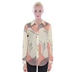 Pattern Line Art Texture Minimalist Design Womens Long Sleeve Shirt