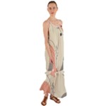 Pattern Line Art Texture Minimalist Design Cami Maxi Ruffle Chiffon Dress