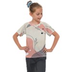 Pattern Line Art Texture Minimalist Design Kids  Mesh Piece T-Shirt