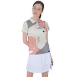 Pattern Line Art Texture Minimalist Design Women s Polo T-Shirt