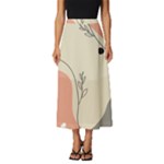 Pattern Line Art Texture Minimalist Design Classic Midi Chiffon Skirt