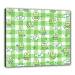 Frog Cartoon Pattern Cloud Animal Cute Seamless Canvas 24  x 20  (Stretched)