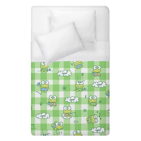 Frog Cartoon Pattern Cloud Animal Cute Seamless Duvet Cover (Single Size) from ZippyPress