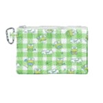 Frog Cartoon Pattern Cloud Animal Cute Seamless Canvas Cosmetic Bag (Medium)
