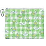 Frog Cartoon Pattern Cloud Animal Cute Seamless Canvas Cosmetic Bag (XXL)