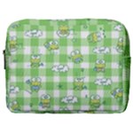 Frog Cartoon Pattern Cloud Animal Cute Seamless Make Up Pouch (Large)