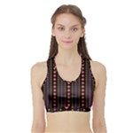 Beautiful Digital Graphic Unique Style Standout Graphic Sports Bra with Border
