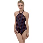 Beautiful Digital Graphic Unique Style Standout Graphic Go with the Flow One Piece Swimsuit