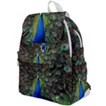 Peacock Bird Feathers Pheasant Nature Animal Texture Pattern Top Flap Backpack